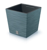Prosperplast Furu Square Low Planter 24x24x23.5cm - Scandinavian Blue